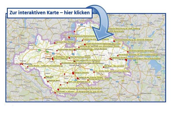 Interaktive Karte zu den LEADER-Projekten