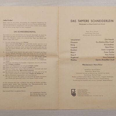 Das Tapfere Schneiderlein, Spielzeit 1968/69, Heft 3