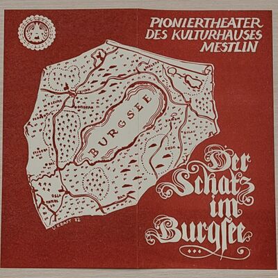 Programmheft "Der Schatz im Burgsee" vom Pioniertheater des Kulturhauses Mestlin