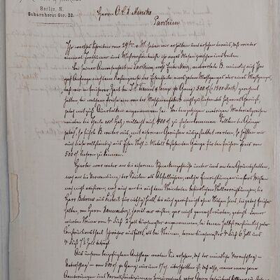 Schreiben von 1877 in altdeutscher Handschrift